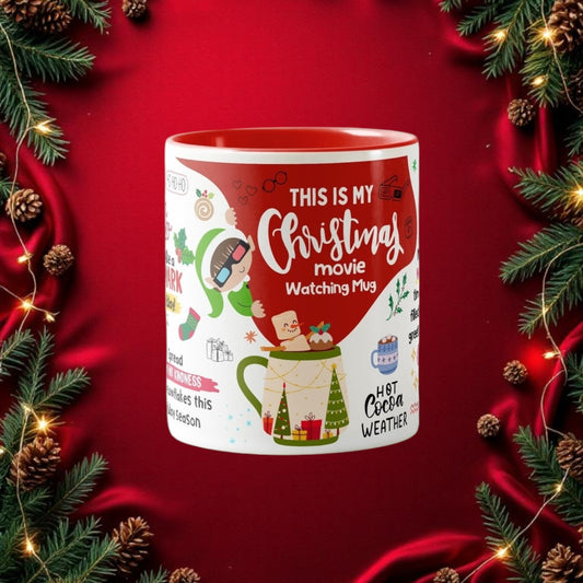 This is my christmas movie watching mug