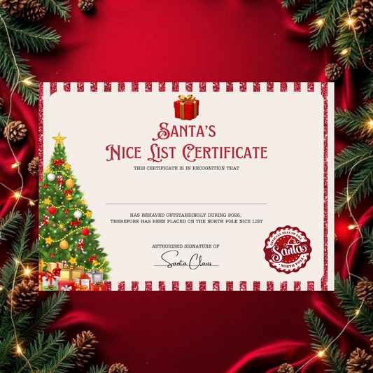 Santa's Nice List Certificate