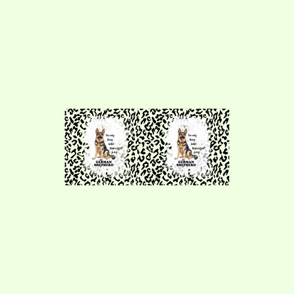 Black and White Leopard Print Dog Mug - Various Breeds