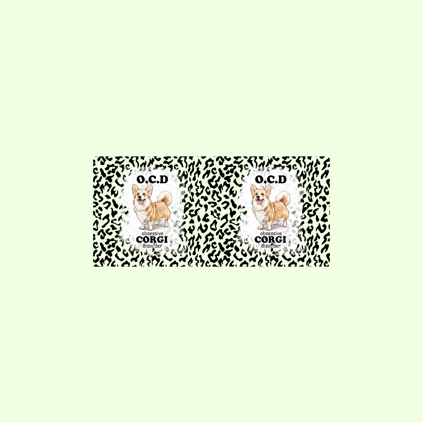Black and White Leopard Print Dog Mug - Various Breeds