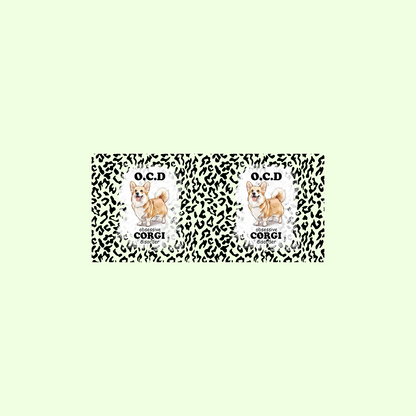 Black and White Leopard Print Dog Mug - Various Breeds