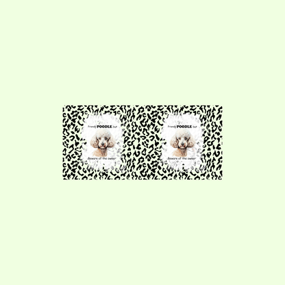 Black and White Leopard Print Dog Mug - Various Breeds