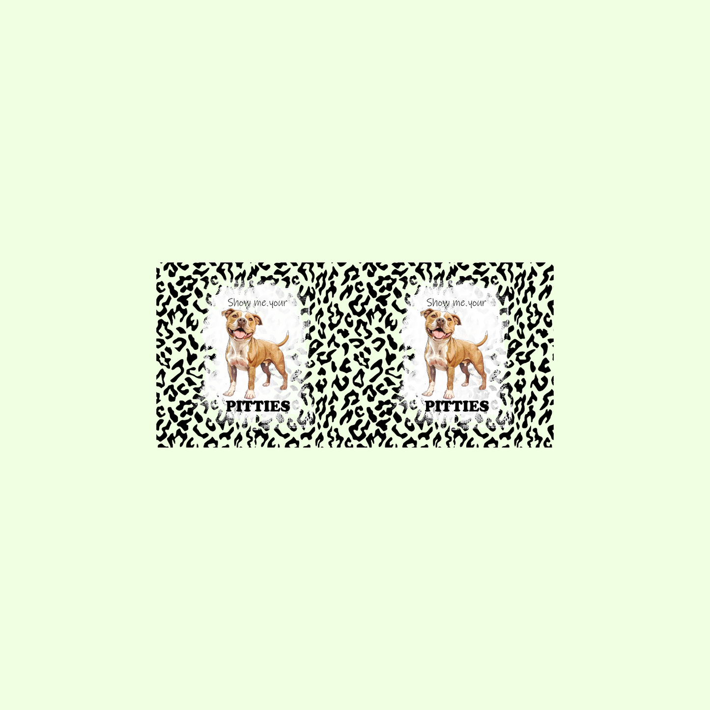 Black and White Leopard Print Dog Mug - Various Breeds