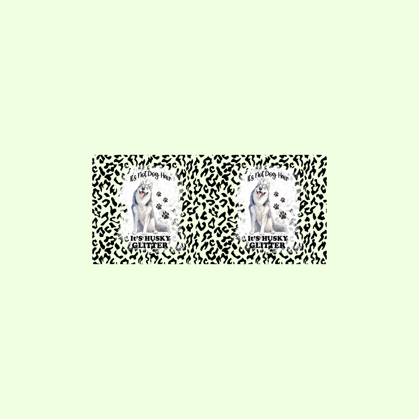 Black and White Leopard Print Dog Mug - Various Breeds