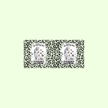 Black and White Leopard Print Dog Mug - Various Breeds