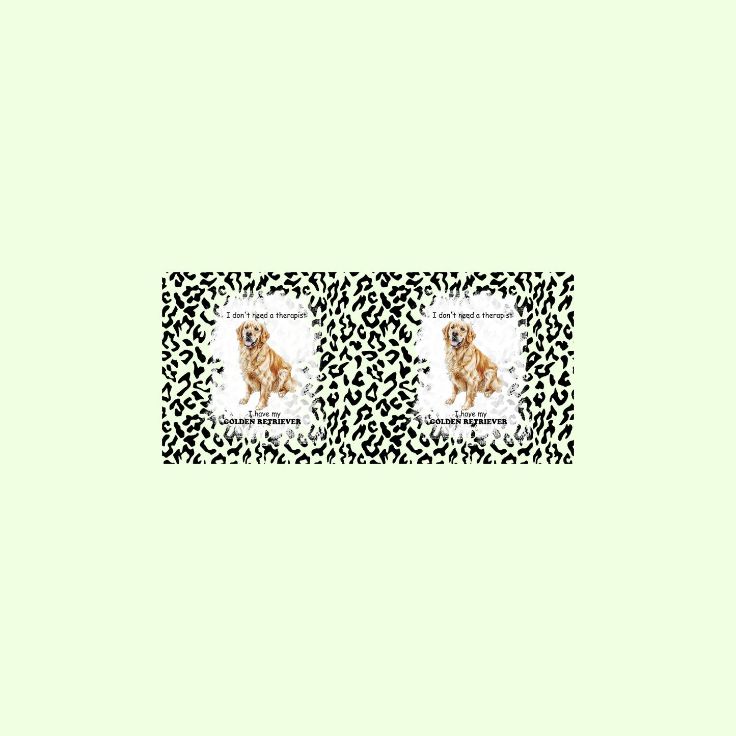 Black and White Leopard Print Dog Mug - Various Breeds