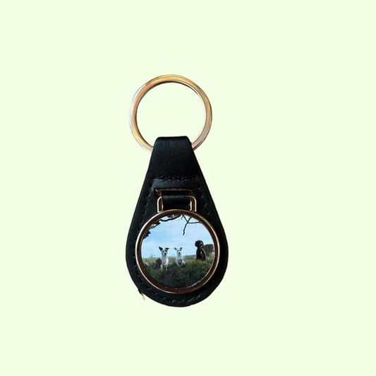 Faux Leather Keyring