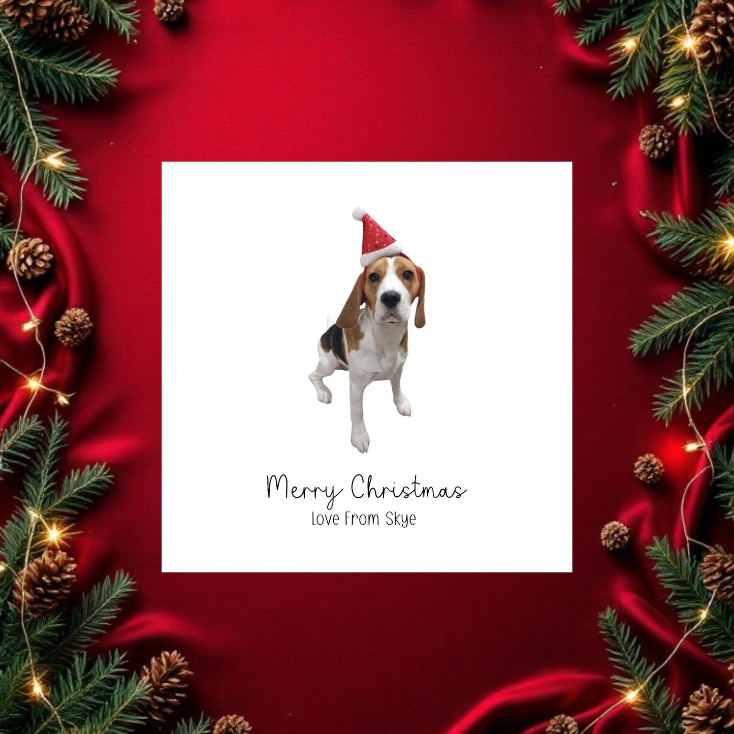 Merry Christmas Love From Greetings Card