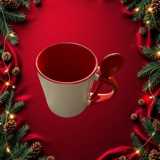 Red Mug with Spoon