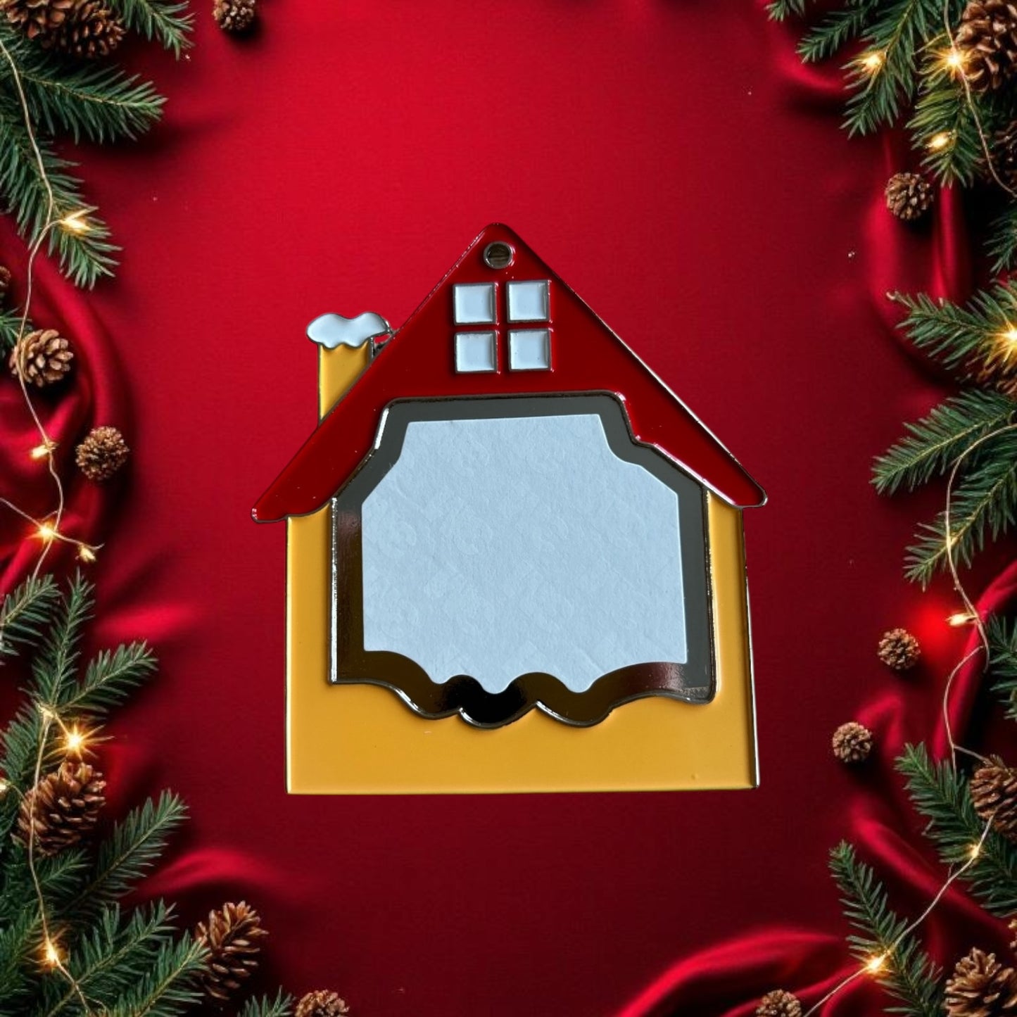 Red & Yellow House Ornament
