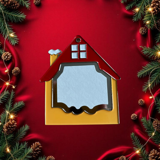 Red & Yellow House Ornament