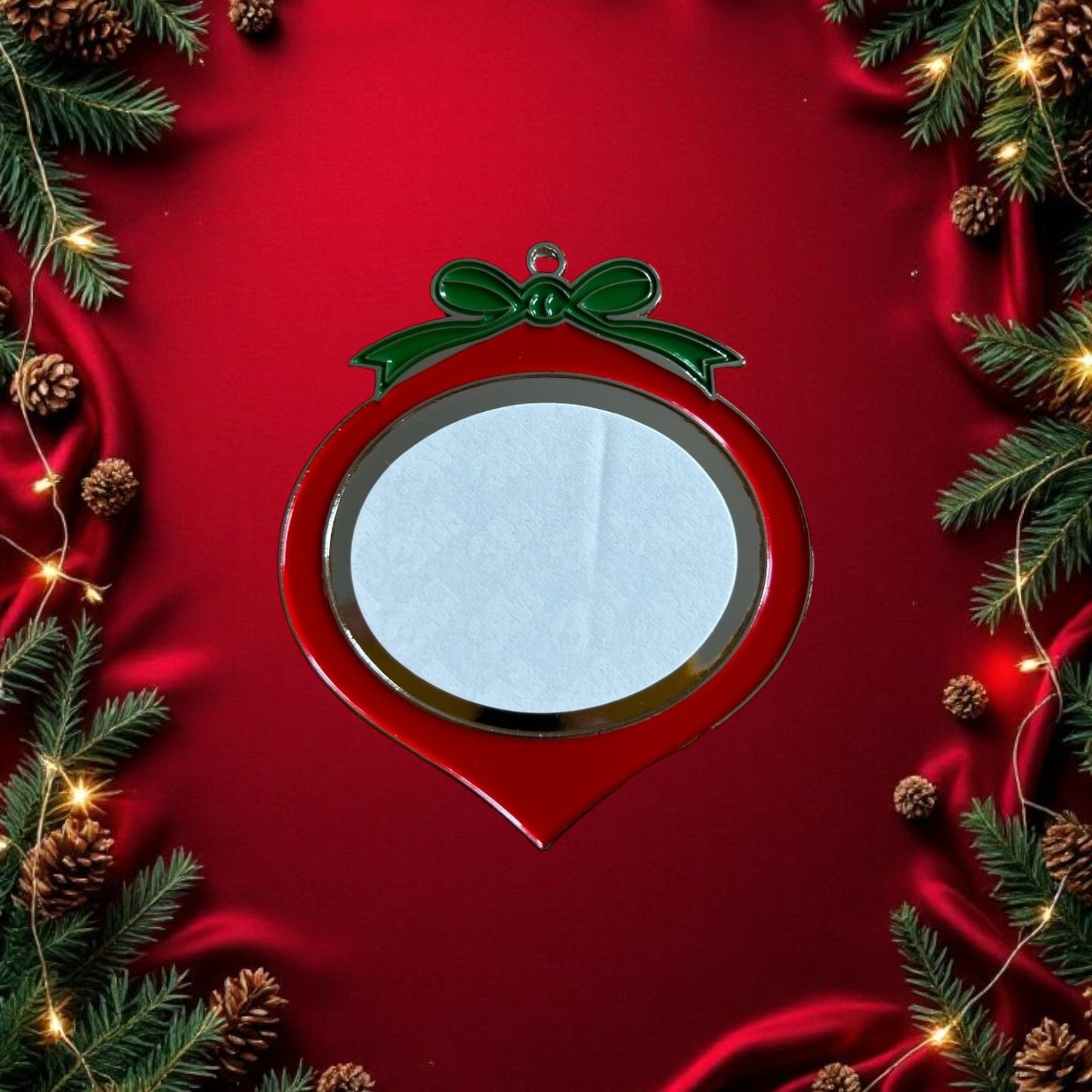Red & Green Oval Ornament
