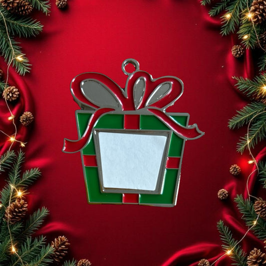 Green & Red Present Ornament