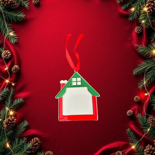 Red & Green House Ornament