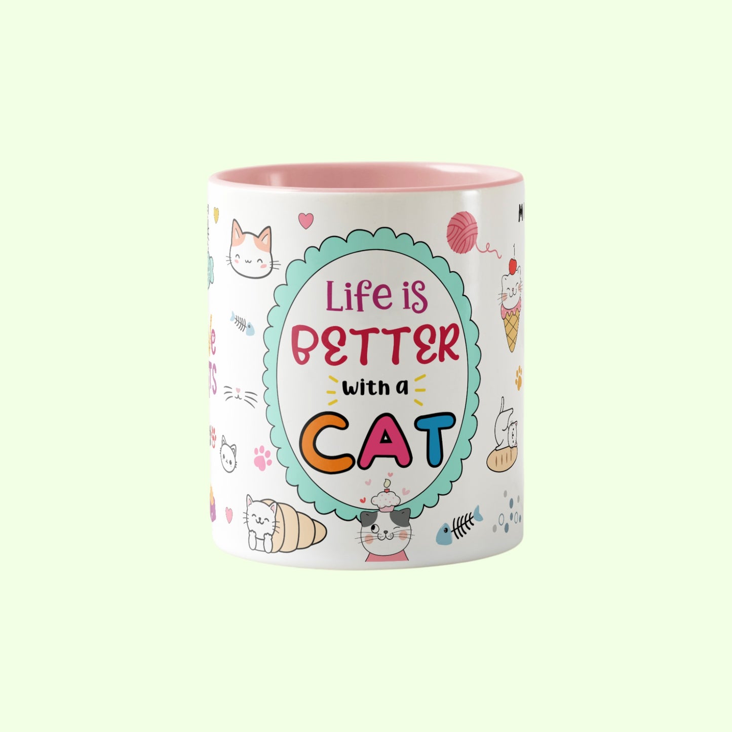 Life is better with a cat mug