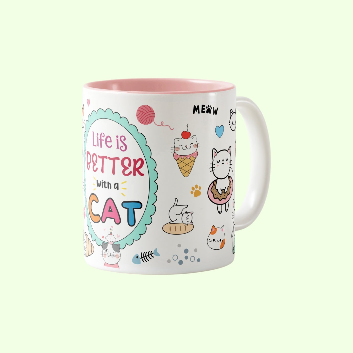 Life is better with a cat mug