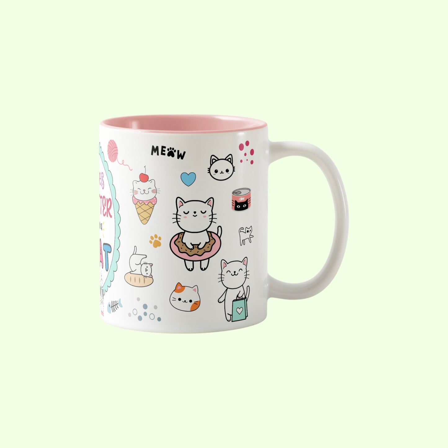 Life is better with a cat mug
