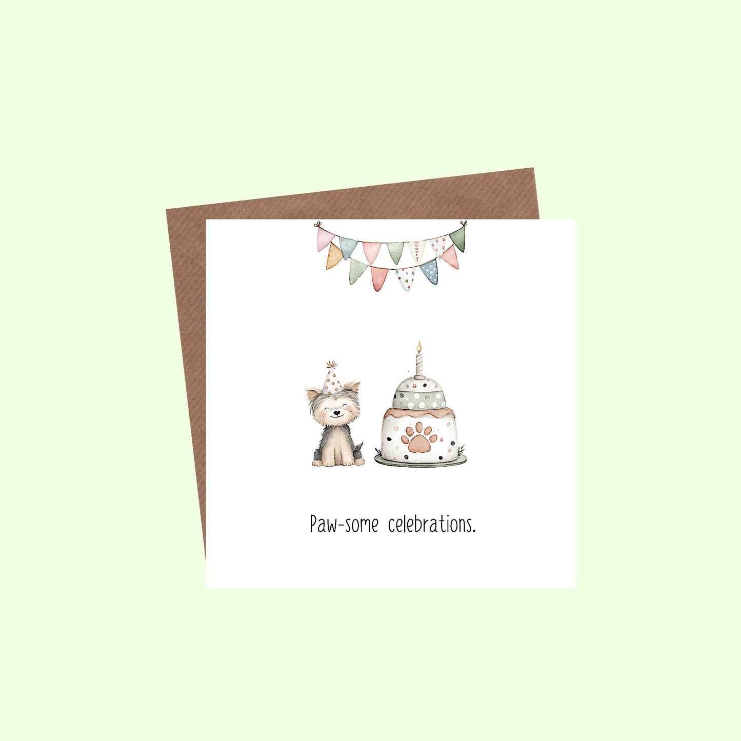 Paw-some celebrations Greetings Card