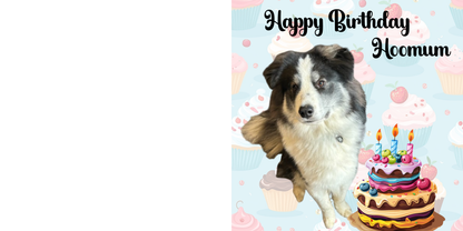Birthday Blue Cake Card